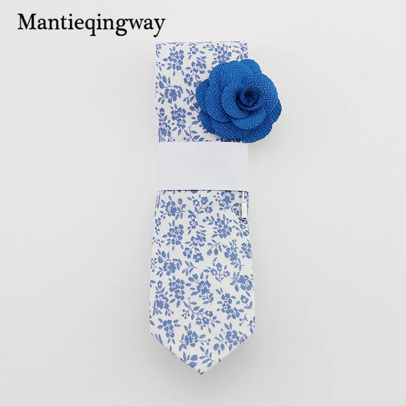 Mantieqingway 6 см Узкие галстуки для мужчин и женщин модные повседневные Цветочные Галстуки голубые галстуки Свадебный тонкий галстук-бабочка Gravatas аксессуары