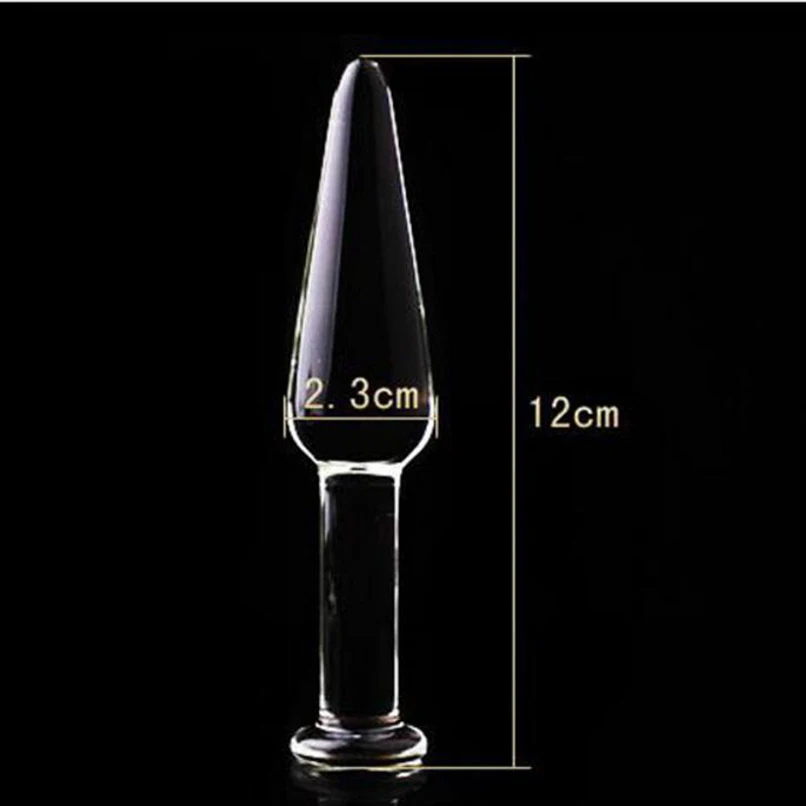 Стеклянная Анальная пробка 11x2 см для взрослых мужчин женщин мастурбация