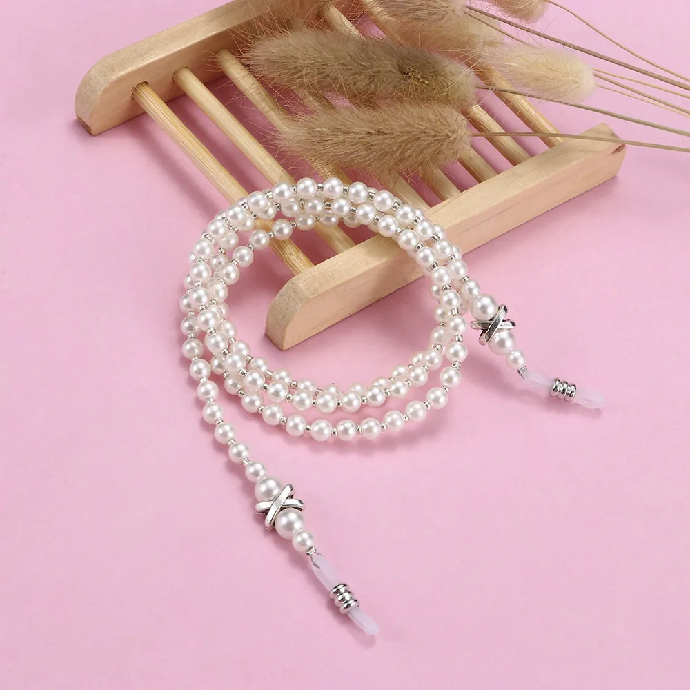 Женский шнур для очков ручной работы цепочка с искусственным жемчугом и