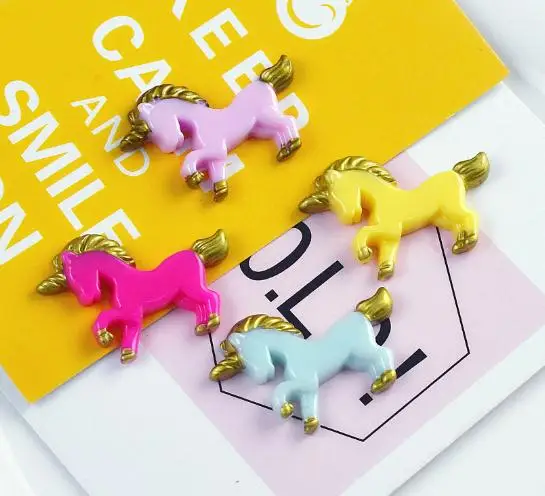 

Kawaii resin cabochon Small handicraft 100pcs flat back resin diy Center Crafts,unicorn resin decoration materials