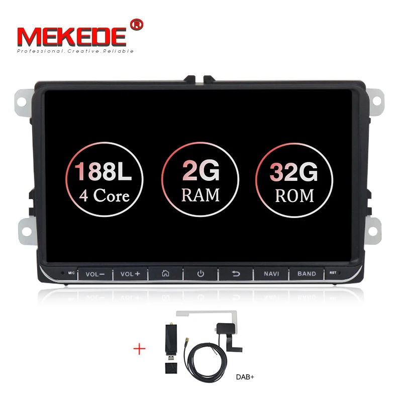 CAR DVD DAB " Android 9,1 2+ 32G Автомобильный gps-навигатор для VW Volkswagen SKODA GOLF 5 Golf 6 POLO PASSAT B5 B6 JETTA TIGUAN dvd плеер BT RDS - Цвет: CAR DVD DAB
