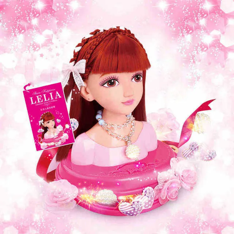 Модные волосы стилист Кукла Макияж тиара практика гребень голова галстук