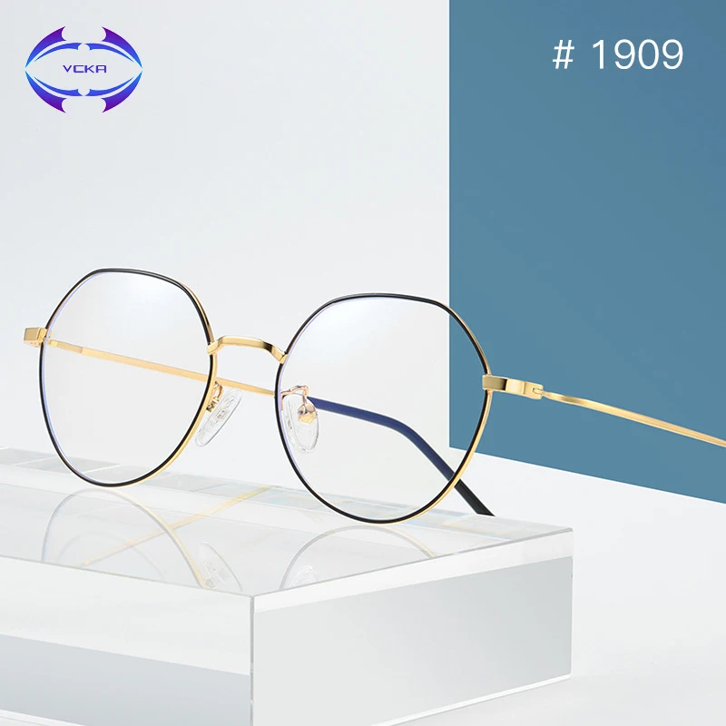 

VCKA Computer Goggles Women Eyeglasses Gaming Spectacles Anti Blue Light Glasses Retro Filter Alloy Frame Men Protection Eyewear