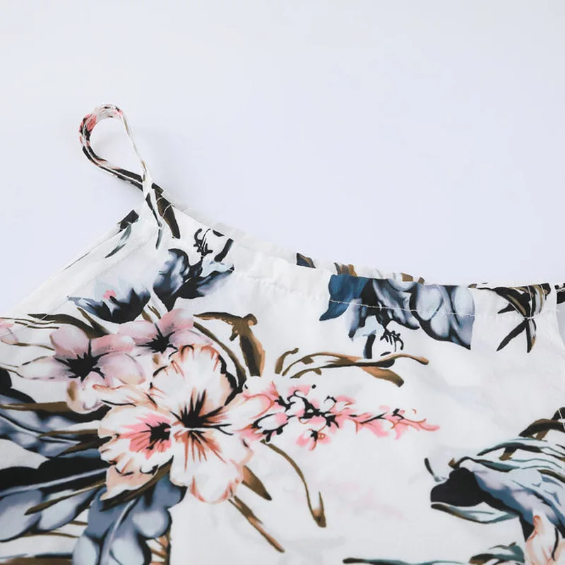 Летнее Длинное платье с цветочным принтом Пляжное Платье в стиле бохо туника