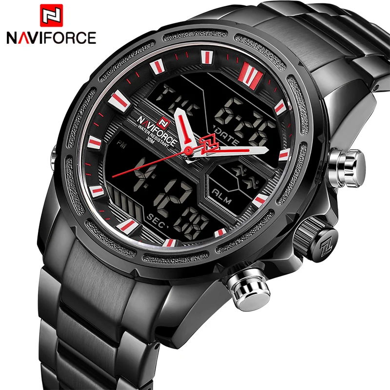 Мужские часы Топ люксовый бренд NAVIFORCE мужские спортивные водонепроницаемые
