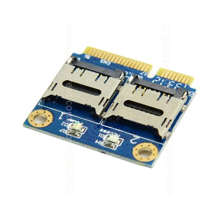 Двойной TF Micro SD карта для мини pcie pci express pci-express PCI E с половинным кронштейном
