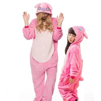 adult kid women men anime pink stitch kigurumi pajamas animal stitch cosplay costume onesies for boys girls cartoon home clothes