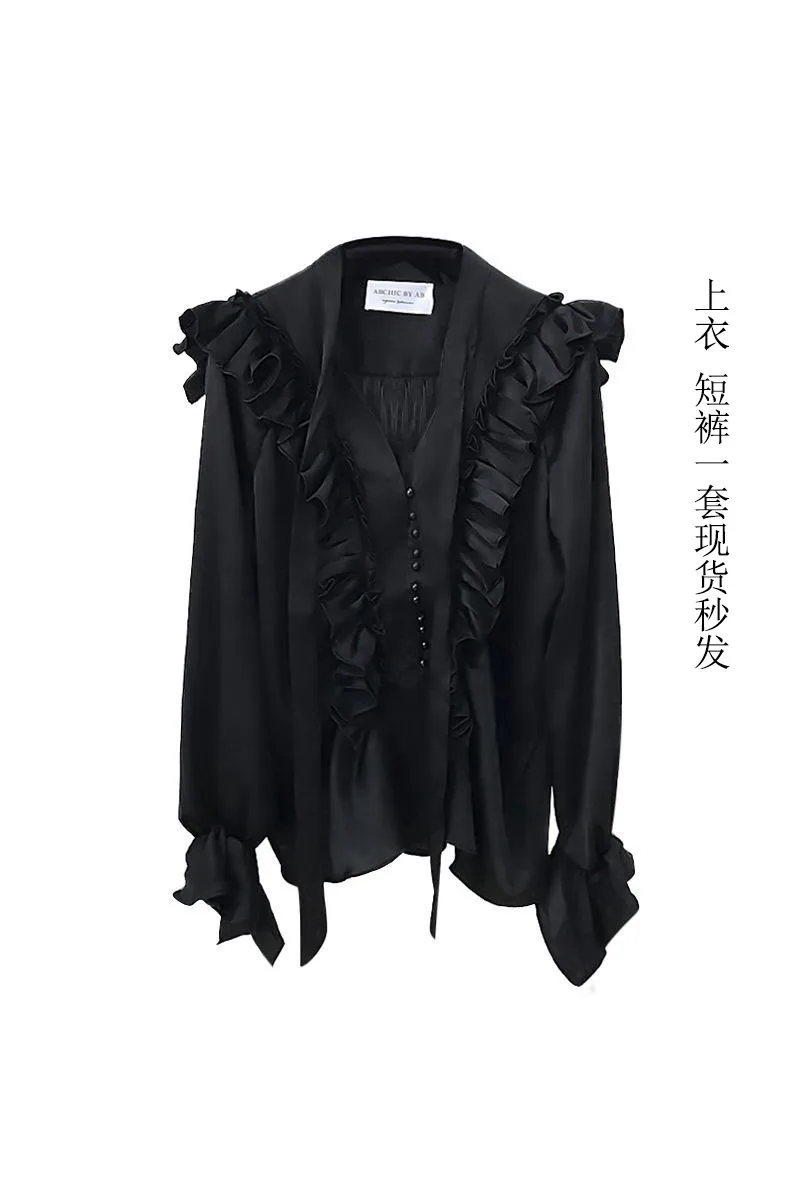 Женская шифоновая рубашка в Корейском стиле с сердечками модель T64 |