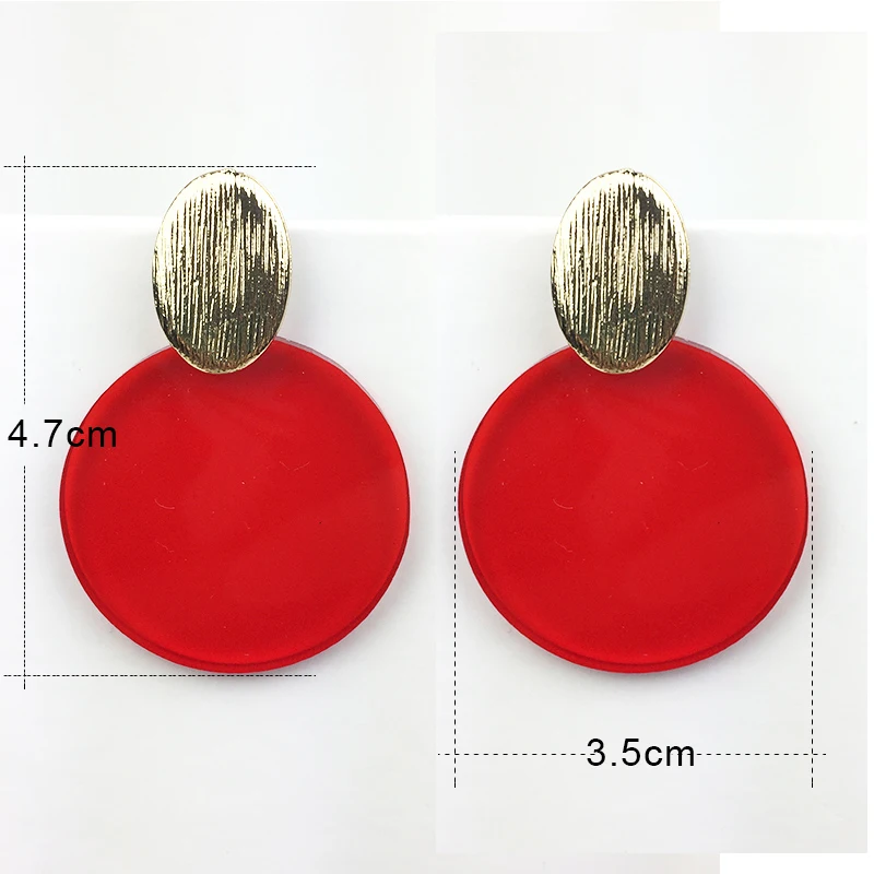 Korean Acrylic Round Leopard Earrings Transparent Punk Panther Earring For Women oorbellen pendientes mujer moda 2020 kolczyki | Украшения