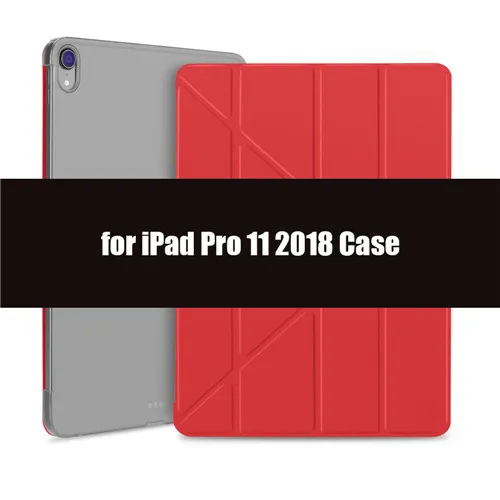 Чехол для iPad Pro 12,9, GOLP из искусственной кожи передняя крышка+ Жесткий ПК задняя Магнитная Смарт-Крышка для iPad Pro 11 чехол - Цвет: Red 11