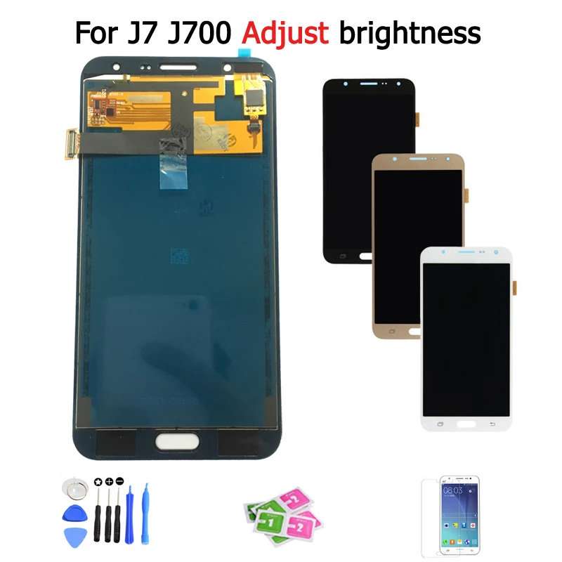For Samsung Galaxy J7 2015 J700 J700F J700M J700H LCD Display With Light Adjustable Touch Screen Assembly Adjust Brightness | Мобильные