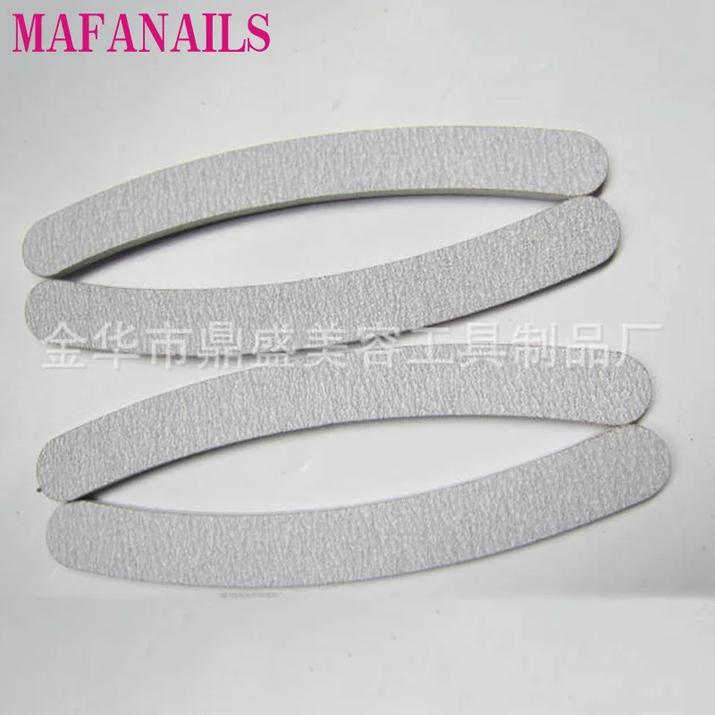 

100 x Professional Nail Files 180/180 Buffer Block Slim Banana Grit 180/180 Sandpaper For Manicure UV Gel Varnish File Tools