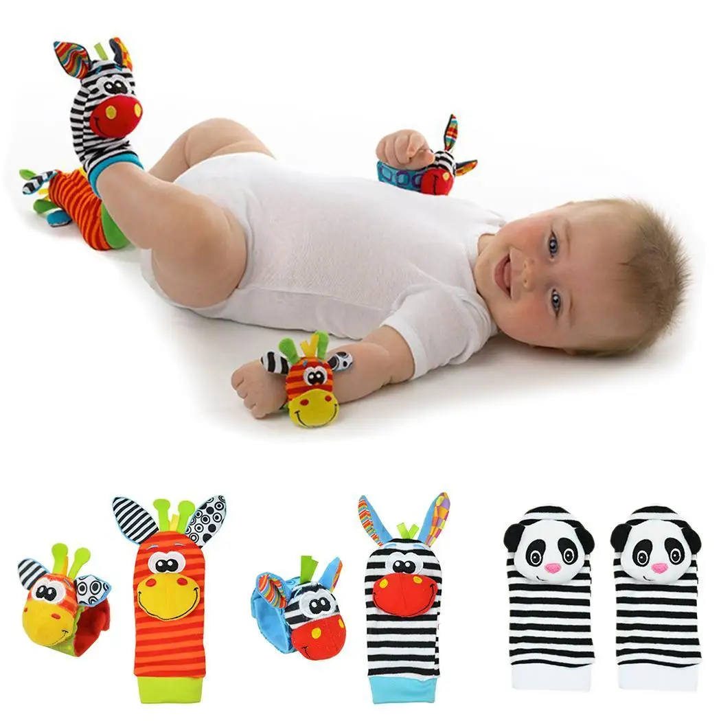 Новые детские носки с рисунками из мультфильмов Разноцветные погремушками |