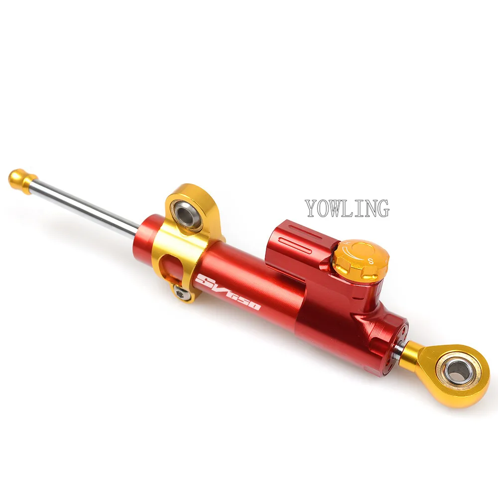 gold red with box Демпфер руля StabilizerLinear Обратный безопасности Управление более 600CC велосипед, способный преодолевать Броды для Suzuki SV650 SV650S 2004 2005 2006 2007 2008-2011 - Цвет: gold red with box
