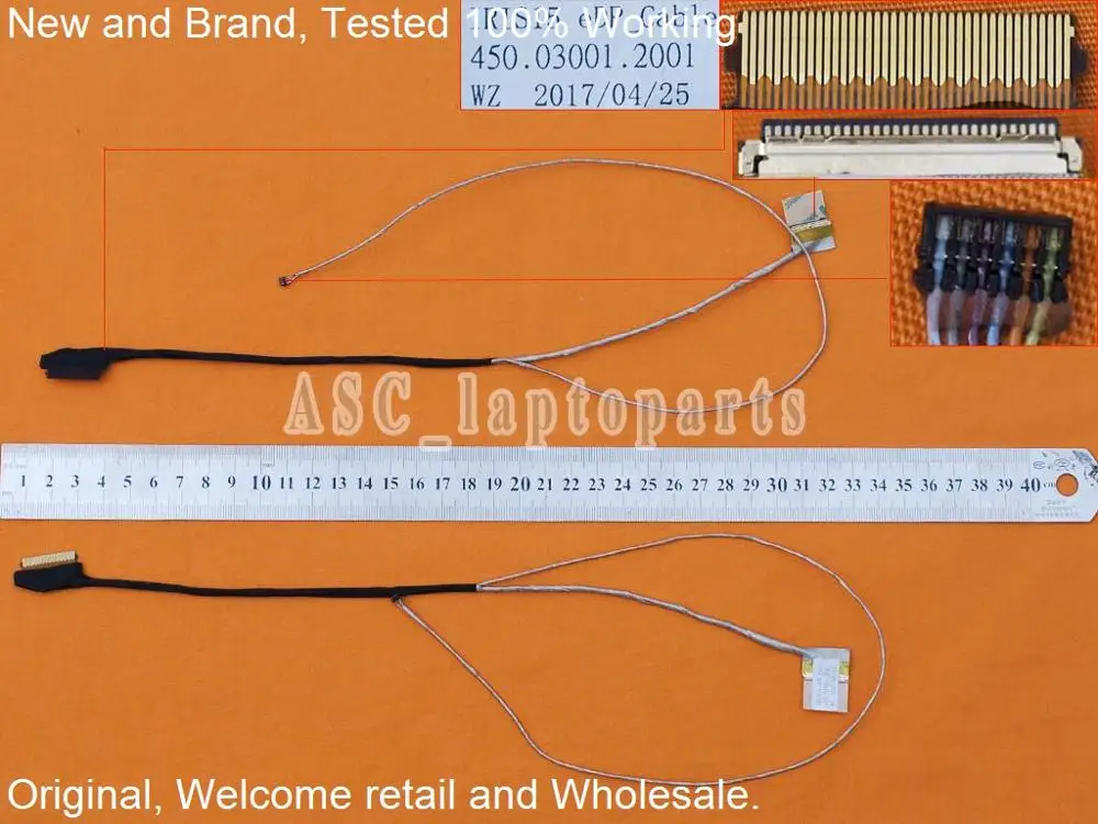 

New Original LCD LED Video Flex Cable For DELL Inspiron 15 - 3552 3551 3552 3558 3559 30pin 450.03001.2001 0X2MP1 450.03001.0001