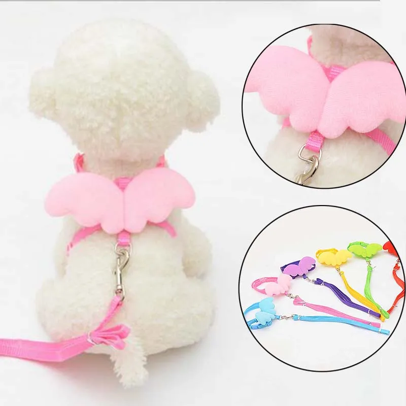 Cute Little Angel Wing Breathable Leash Pet Puppy Dog Harness for Small Dogs Animals Walking Hand Strap Supplies Дом и сад