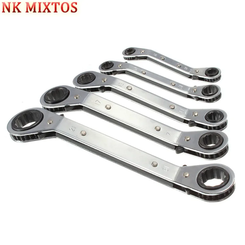 NK MIXTOS 6-21 мм метрическое смещение кольцо гаечный ключ трещотка метрический ручной DIY Набор инструментов