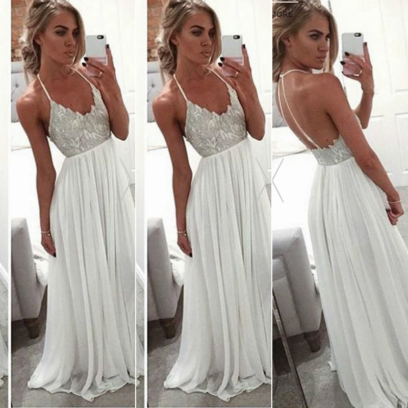 Новое Женское Формальное длинное платье с открытой спиной для выпускного бала