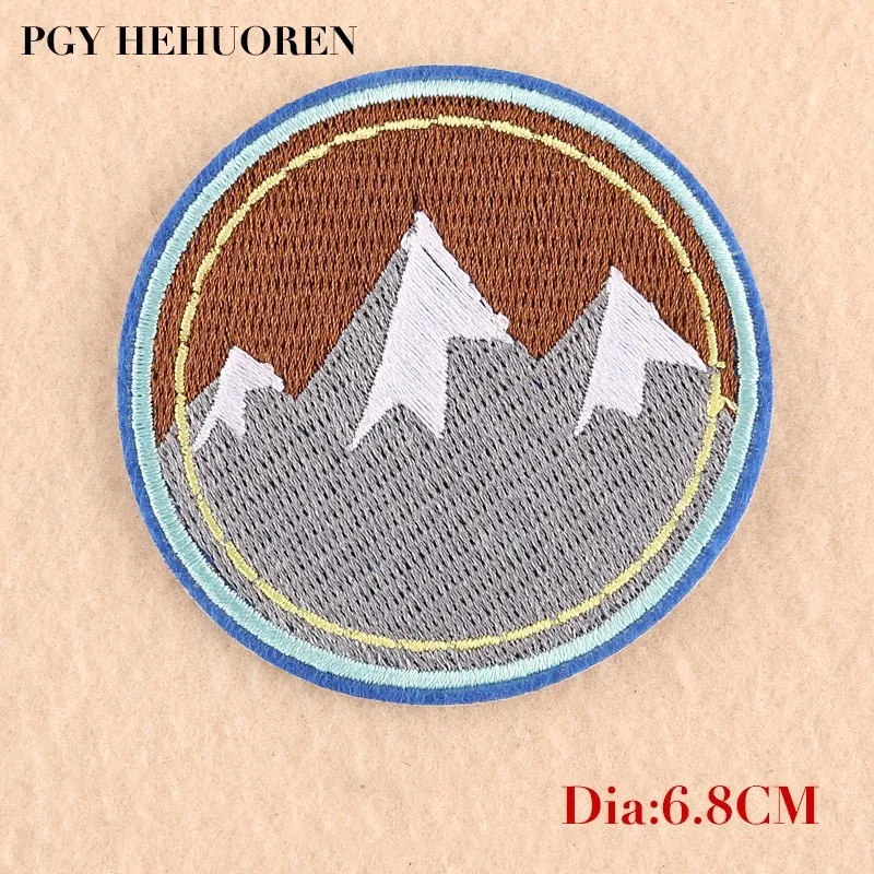 PGY 1 шт. растительная аппликация лес Fujiyama значки вышивка Mend декоративные нашивки