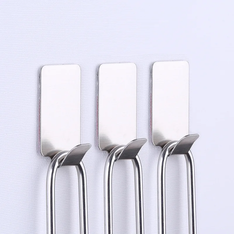 

Self Bathroom Kitchen Hooks for Hanging Adhesive Hooks Stick On Wall Hanging Door Clothes Towel Handbag Holder Wall Hanger