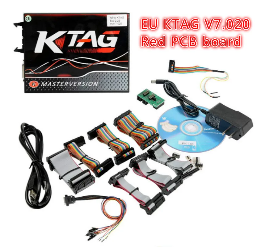 Онлайн Версия Ktag V7.020 EU K tag V2.25 прошивка 7 020 ECU программист красный PCB нет жетонов