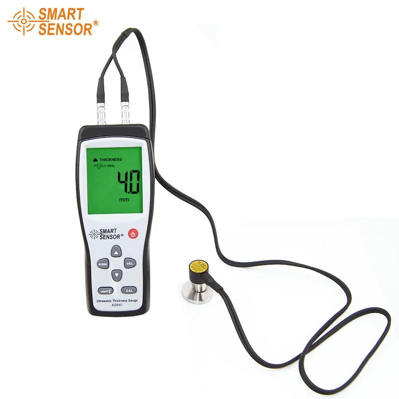

AS840 Ultrasonic Thickness Gauge 1.2-225mm 1000-9999m/s Smart Sensor Portable thickness meter tester