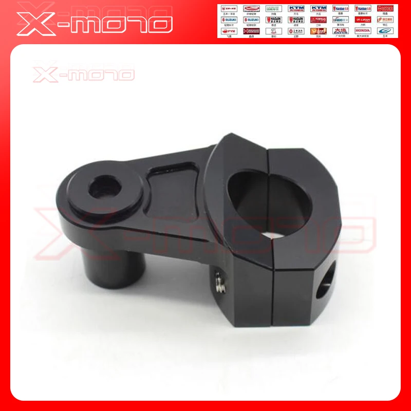 Черный/серебристый Универсальный анодированный 2 дюймовый Поворотный руль