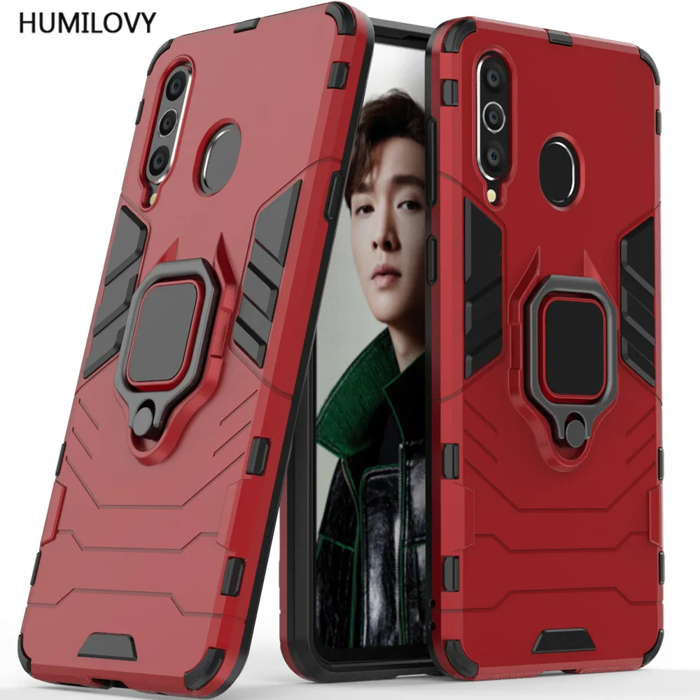 Для Samsung Galaxy A8S чехол для Чехол Жесткий ПК Мягкий ТПУ робот-гибрид кольцо Броня