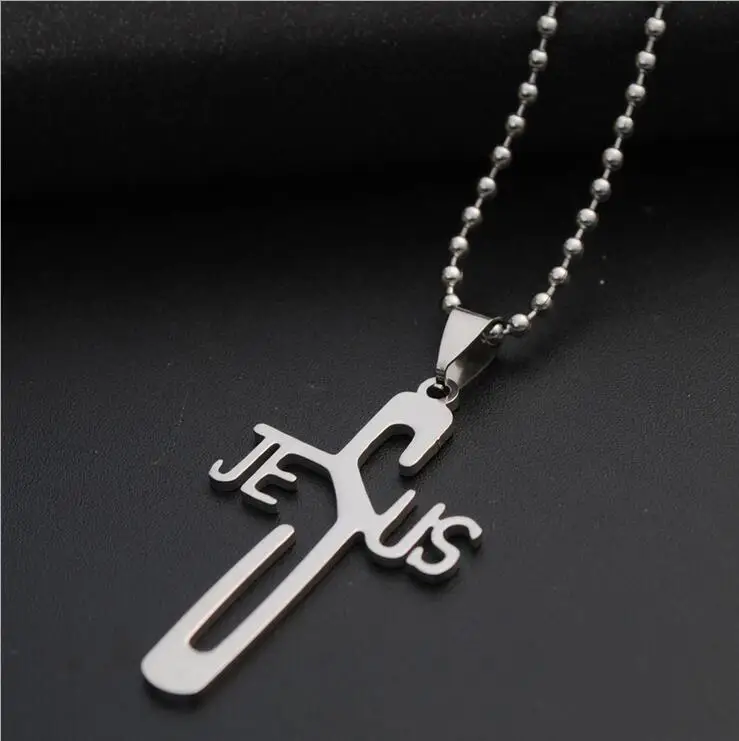 YingJueFashion Оптовая Мода Религия Письмо Иисус Крест Подвески для ожерелья DIY Женщины