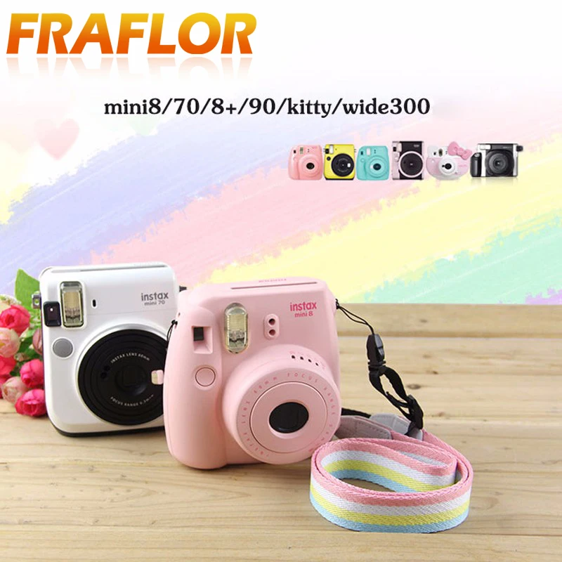 Для моментального фотоаппарата Polaroid фотоаппарата моментальной печати Fujifilm Instax Mini9/25/70 90 Универсальный Красочные Камера лямками веревка для зеркальной однообъективной камеры Камера аксессуары