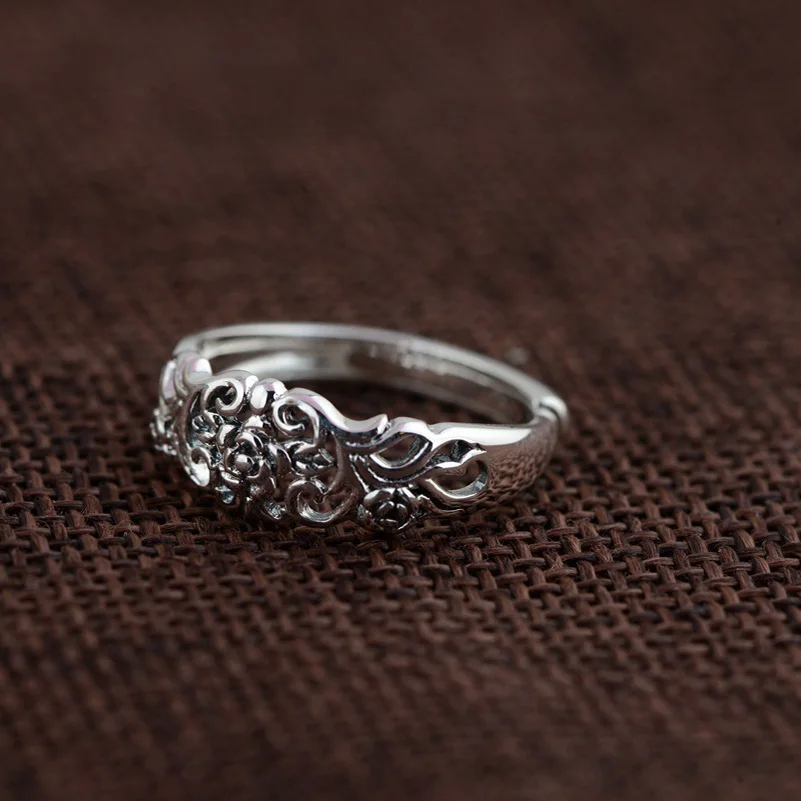 Мужское серебряное кольцо FNJ Открытое из тайского стерлингового серебра 925 пробы