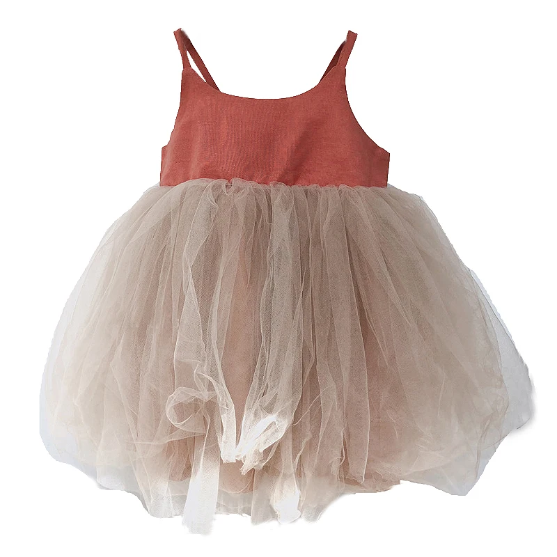 Корейское детское платье для девочек летняя сетчатая одежда принцессы маленьких