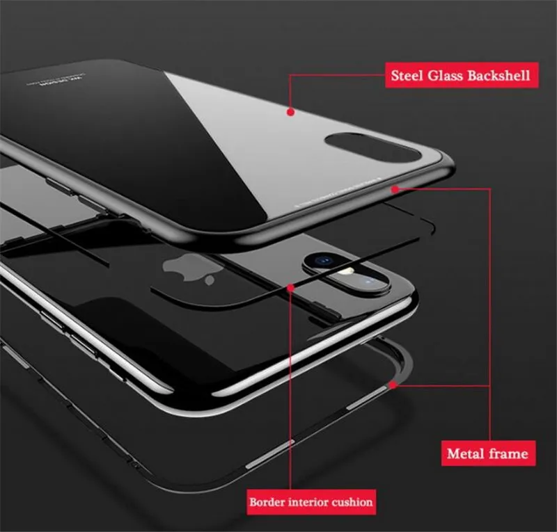 Новейший Магнитный адсорбционный флип-чехол для Samsung Galaxy S8 S9 Plus Note 8 задняя крышка