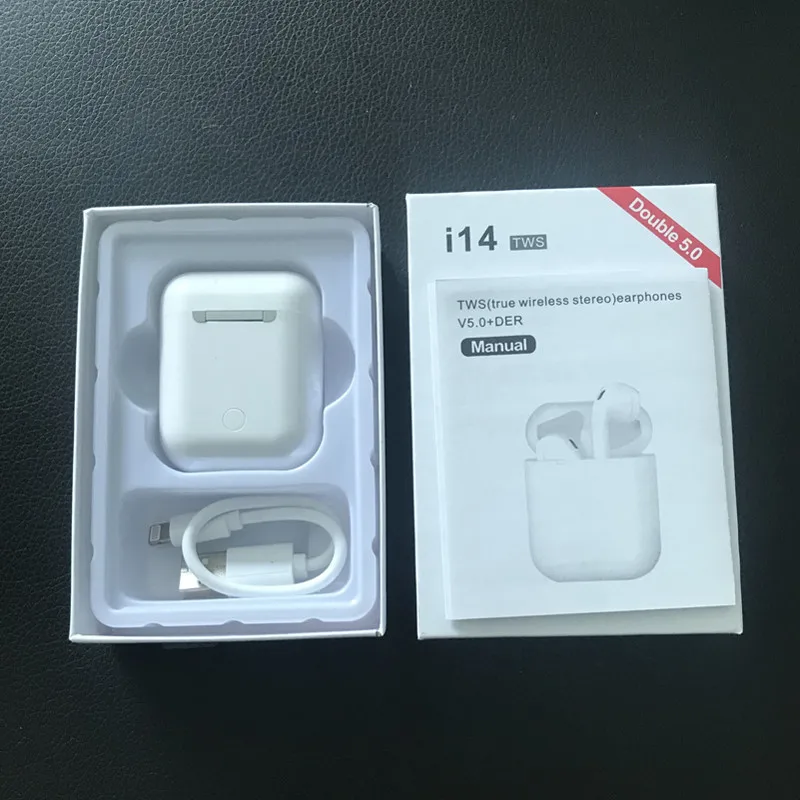 I14 TWS i 14 tws настоящие беспроводные 1:1 наушники Беспроводная гарнитура Bluetooth супер бас наушники для iphone xs samsung s9