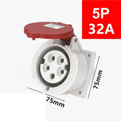 32A IP44 Водонепроницаемый Электрический Промышленный разъем 3P 4P 5P мужской/женский Промышленный разъем - Цвет: Белый