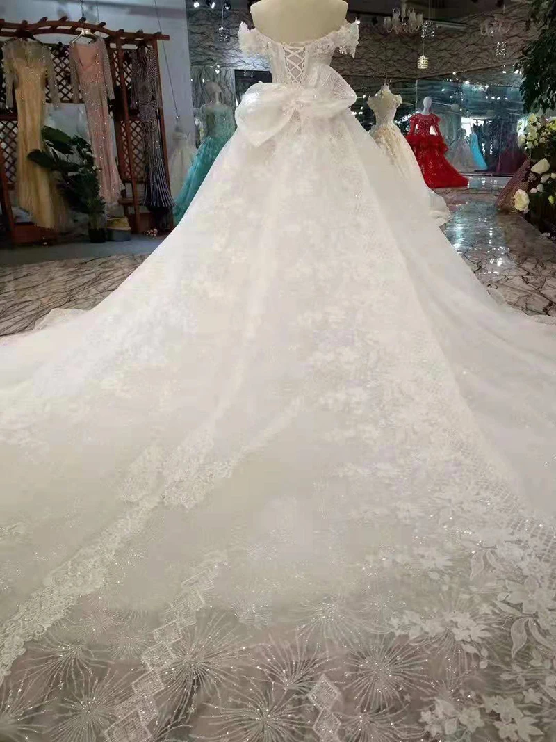 LSS253 сексуальные свадебные платья с открытыми плечами милое 3D цветы как белое