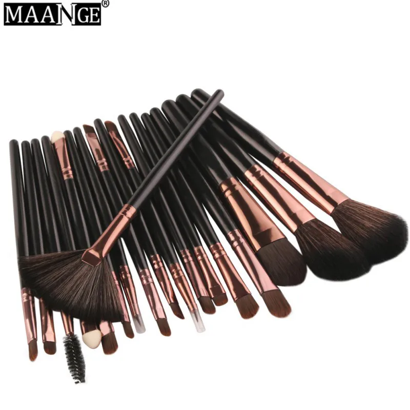 Makeup Brushes Set Powder Foundation Blush Eyeshadow Eyeliner Lip Beauty Make up Brush Tools MAANGE 18 Pcs