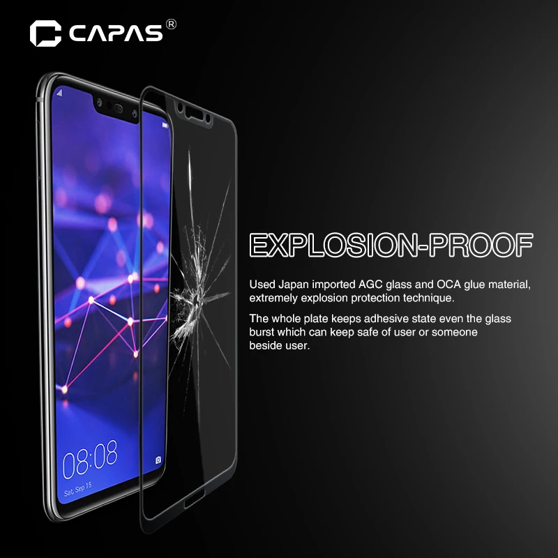 For Huawei Mate 20 lite Tempered Glass Screen Protector 9H 2.5D Full Covered Toughened Protective Film LCD Guard | Мобильные