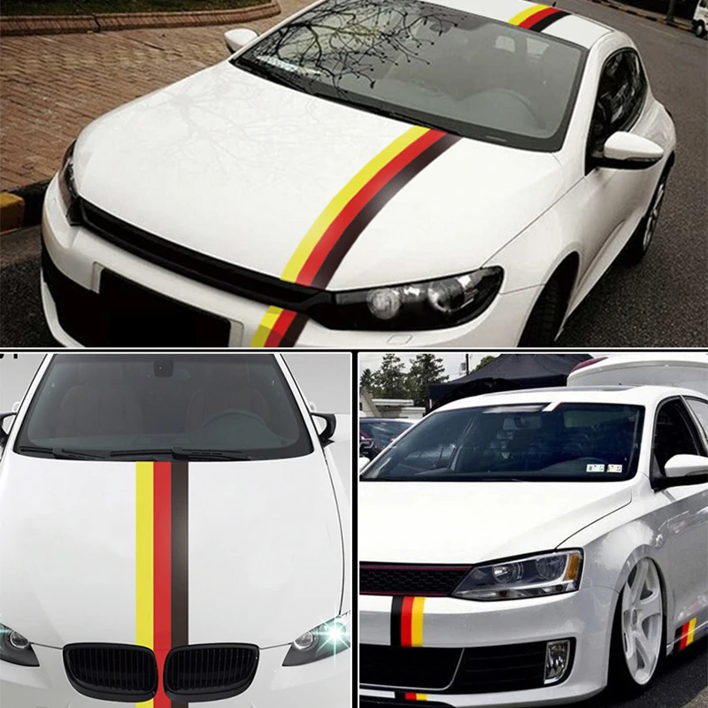 

Russia German France Italy Flag Stripe Decal Bumper Body Sticker Car Motorcycle Decoration Film Hood Vinyl Stickers Body Decal