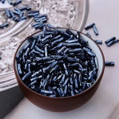 gun black Белый цвет 2x6 мм Твист стекляруса россыпью семян пробки лептоспира Бисер для самостоятельного изготовления ювелирных изделий одежды аксессуар 20 г - Цвет: gun black