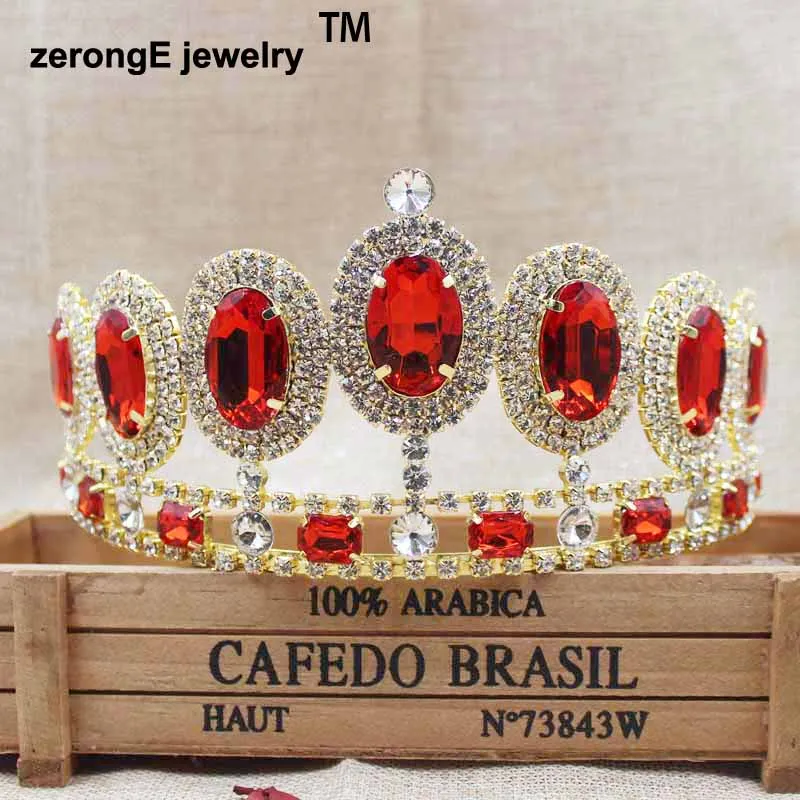 ZerongE ювелирные изделия барокко золото коричневый цвет кристалл свадебные тиары