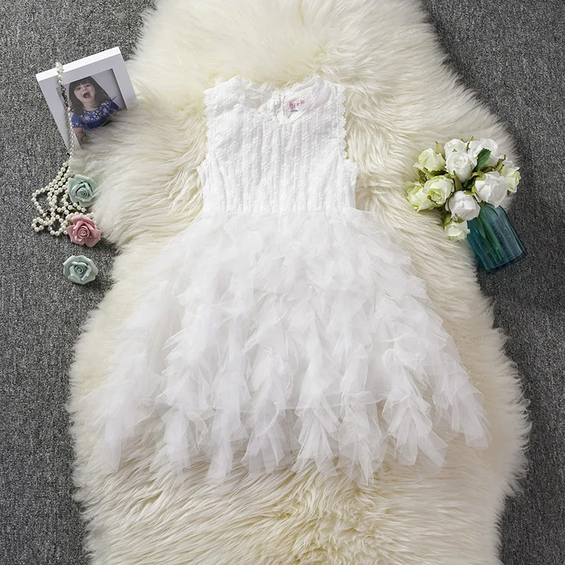 Детская официальная одежда детское Пышное Платье для торта Одежда девочек на