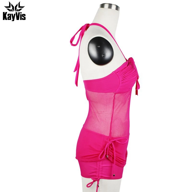 KayVis сексуальный костюм из двух предметов сетчатый танкини купальник для девочек