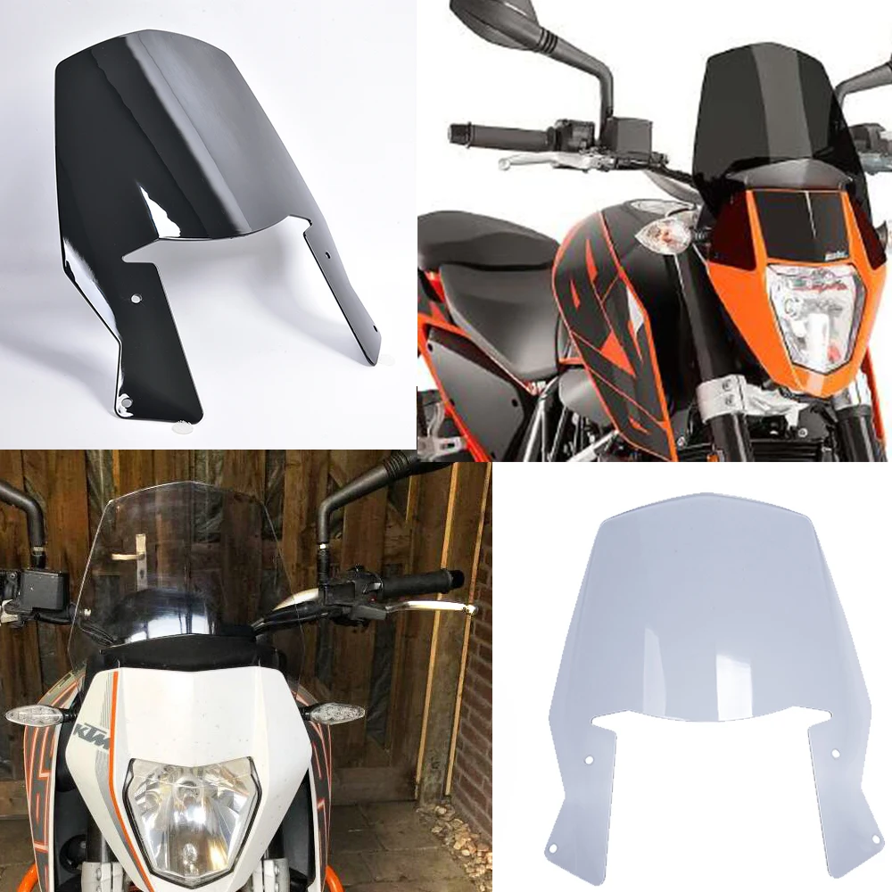 Для KTM DUKE 690 2012 2013 17 18 мотоцикл уличный велосипед ветер экран лобовое стекло щит экран с кронштейном Duke690