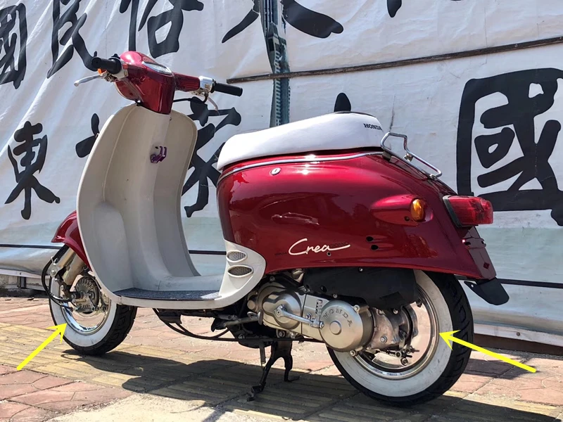Аксессуары для мотоциклов для Honda Yamaha Сузуки Мотоцикл скутер колесо хрома 10-дюймовый Барабанный тормоз колеса установка
