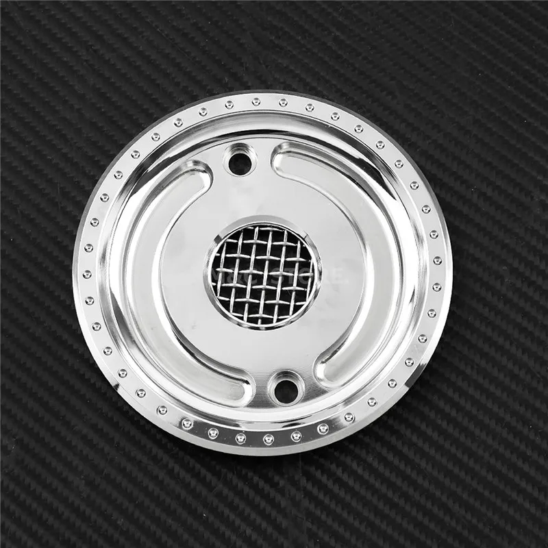 Крышка шкива maction с сетчатой окантовкой передняя крышка черного хрома для Harley