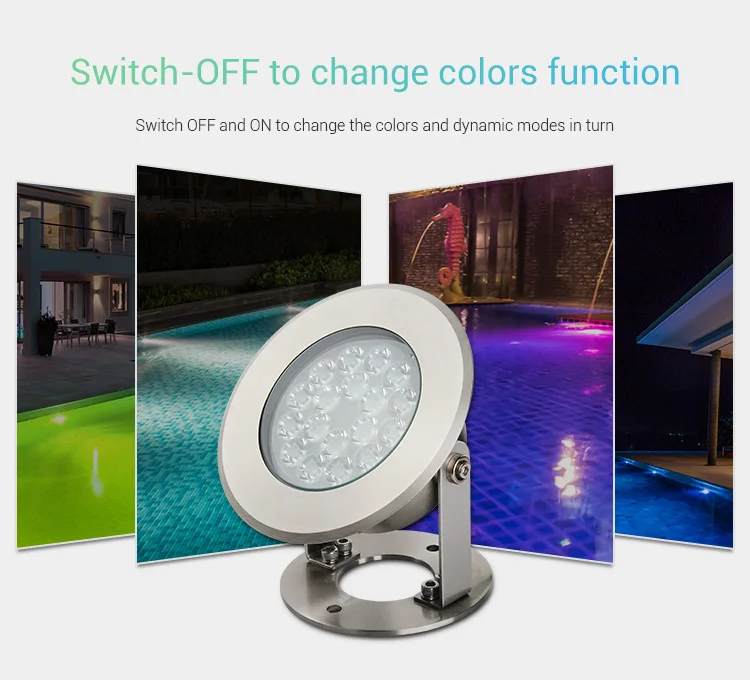 Milight 9 Вт 15 Вт 27 Вт IP68 свет RGB для использования в грунтовых водах+ CCT подводный светильник Настенный 27 Вт RGB+ CCT PAR56 Светодиодный свет бассейна 433 МГц