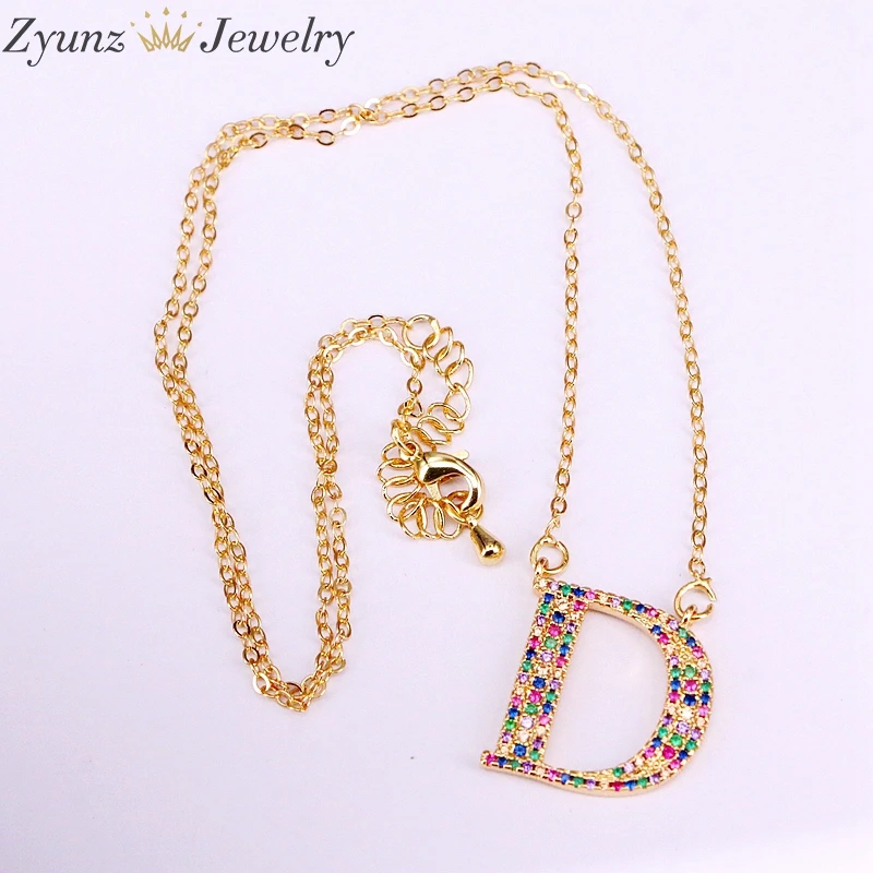10 шт. женское ожерелье с подвесками в виде английских букв | Украшения и