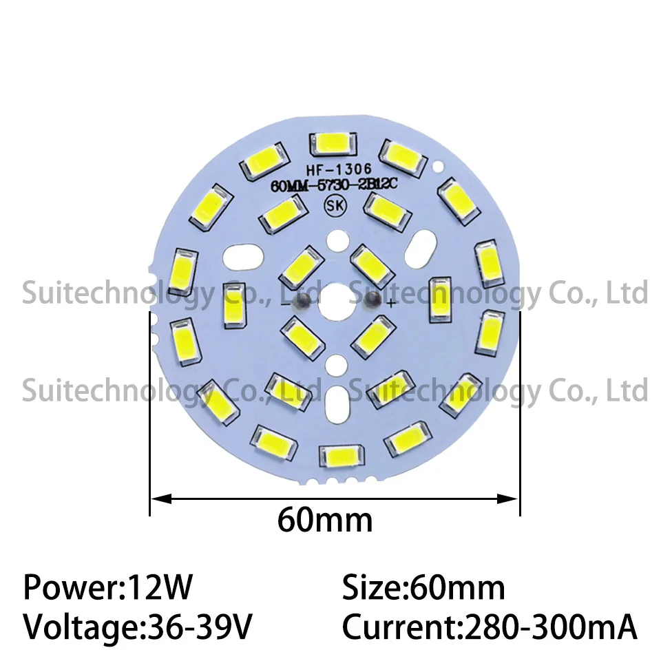 Светодиодный светильник SMD5730 5 шт. 12 Вт 60 мм|Светодиодные лампы и трубки| |