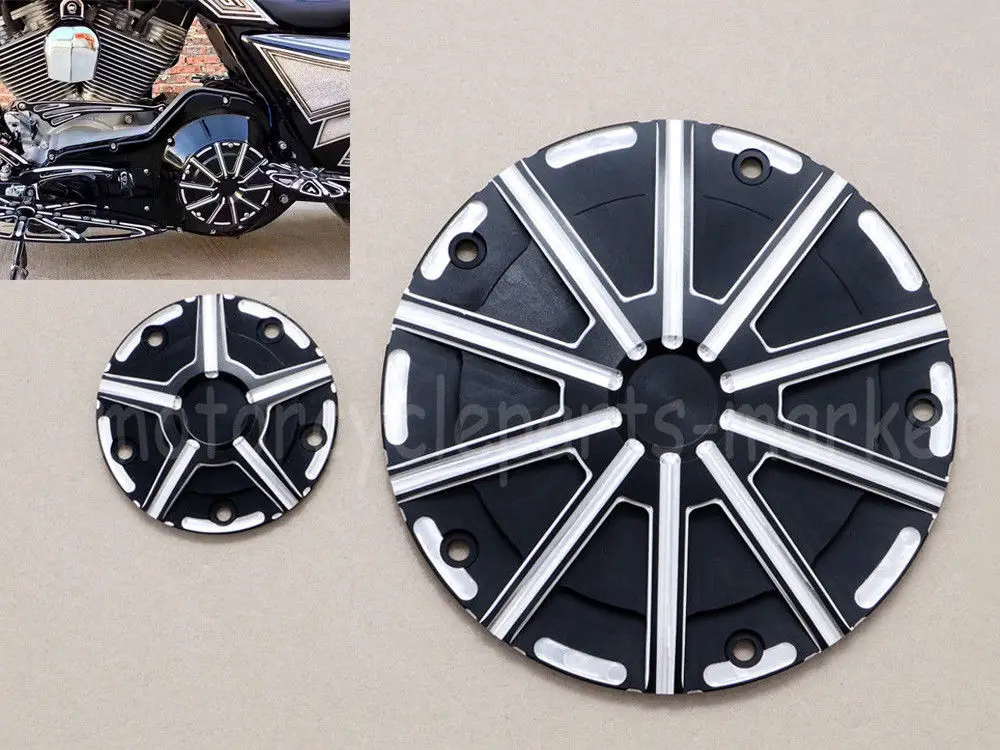 Мотоциклетная черная крышка дерби таймера для Harley FLSFB FLSTN/I FLTR-I FXD FXDBI FXDC Softail Fat Boy Lo